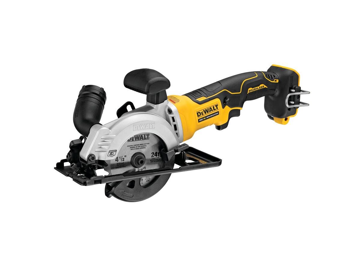 DeWalt Handkreissäge Akku 18 Volt, kompakt, ohne Akku und Ladegerät, 1400 W Motorleistung, Sägeblatt-Ø: 115 mm