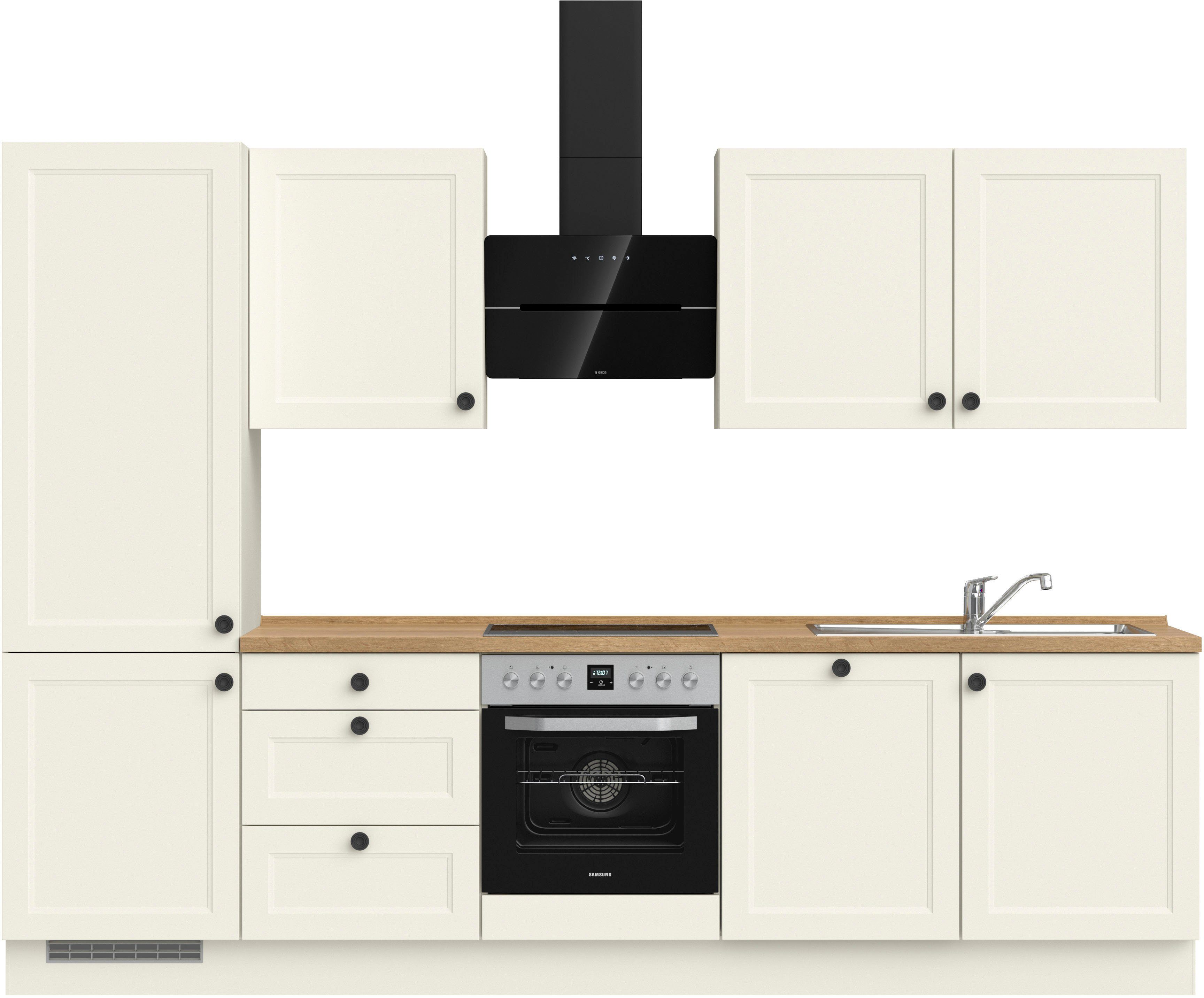nobilia® Küchenzeile "Cascada premium", vormontiert, Ausrichtung wählbar, Breite 300 cm, ohne E-Geräte