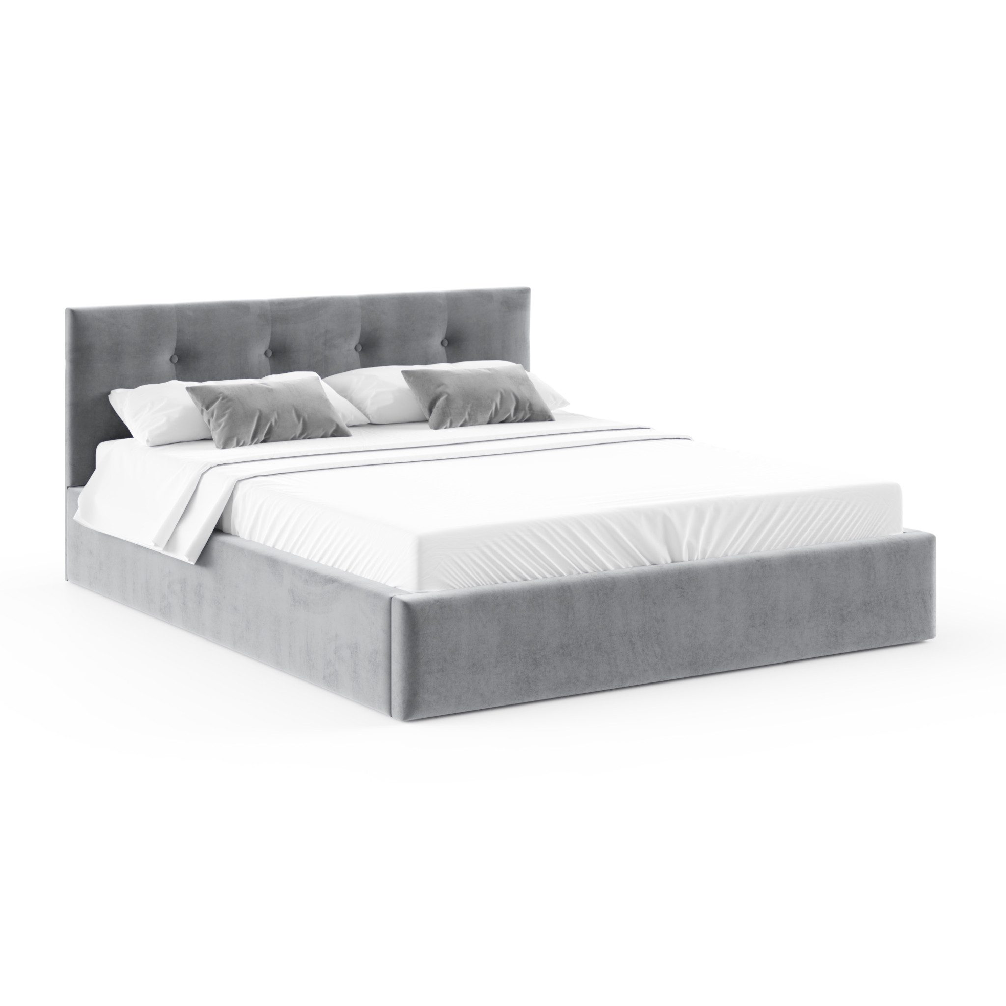 FDM Polsterbett VEGAS Bettkasten MADE IN EU - mit hochwertigem Paris Bezug (verfügbar 90x200 120x200 140x200 160x200 180x200cm, Bettrahmen, Bett, mit großen gepolsternetn Kopfteil, mit Bettkasten zum ausklappen), Hebbarer Metallrahmen, Bettkasten, ohne Matratze