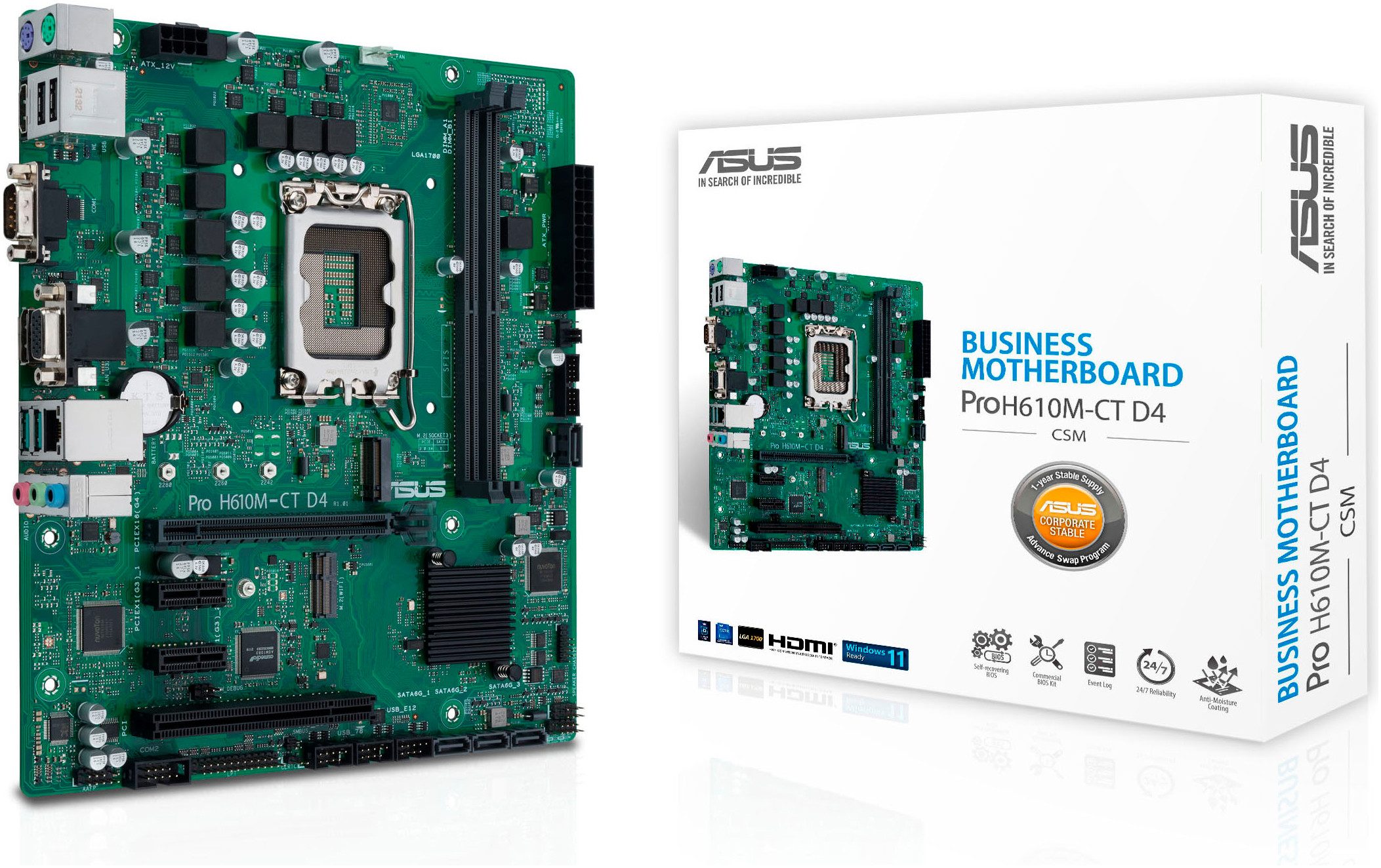 Asus PRO H610M-C D4-CSM Mainboard