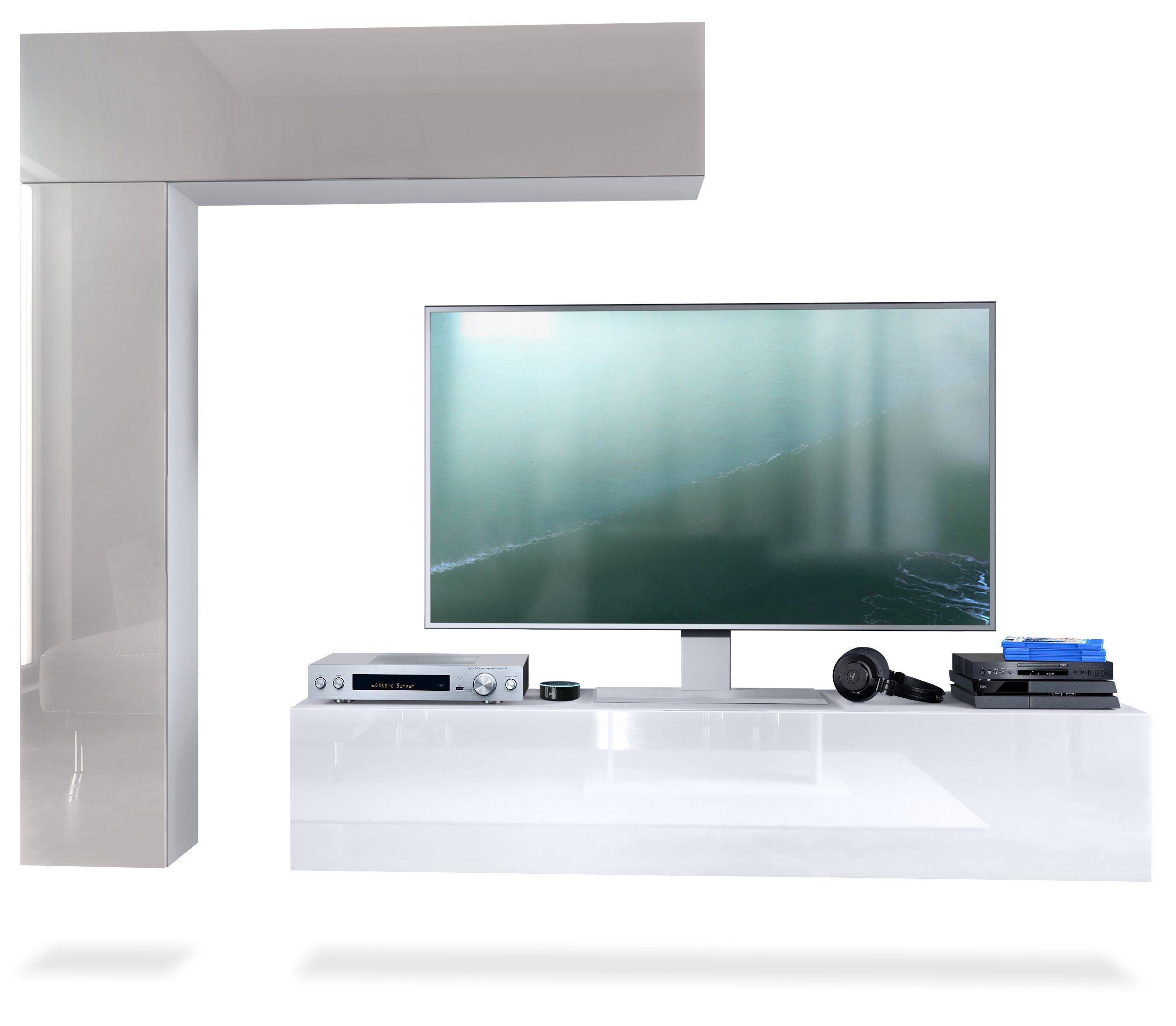 Fronten in Sandgrau Hochglanz