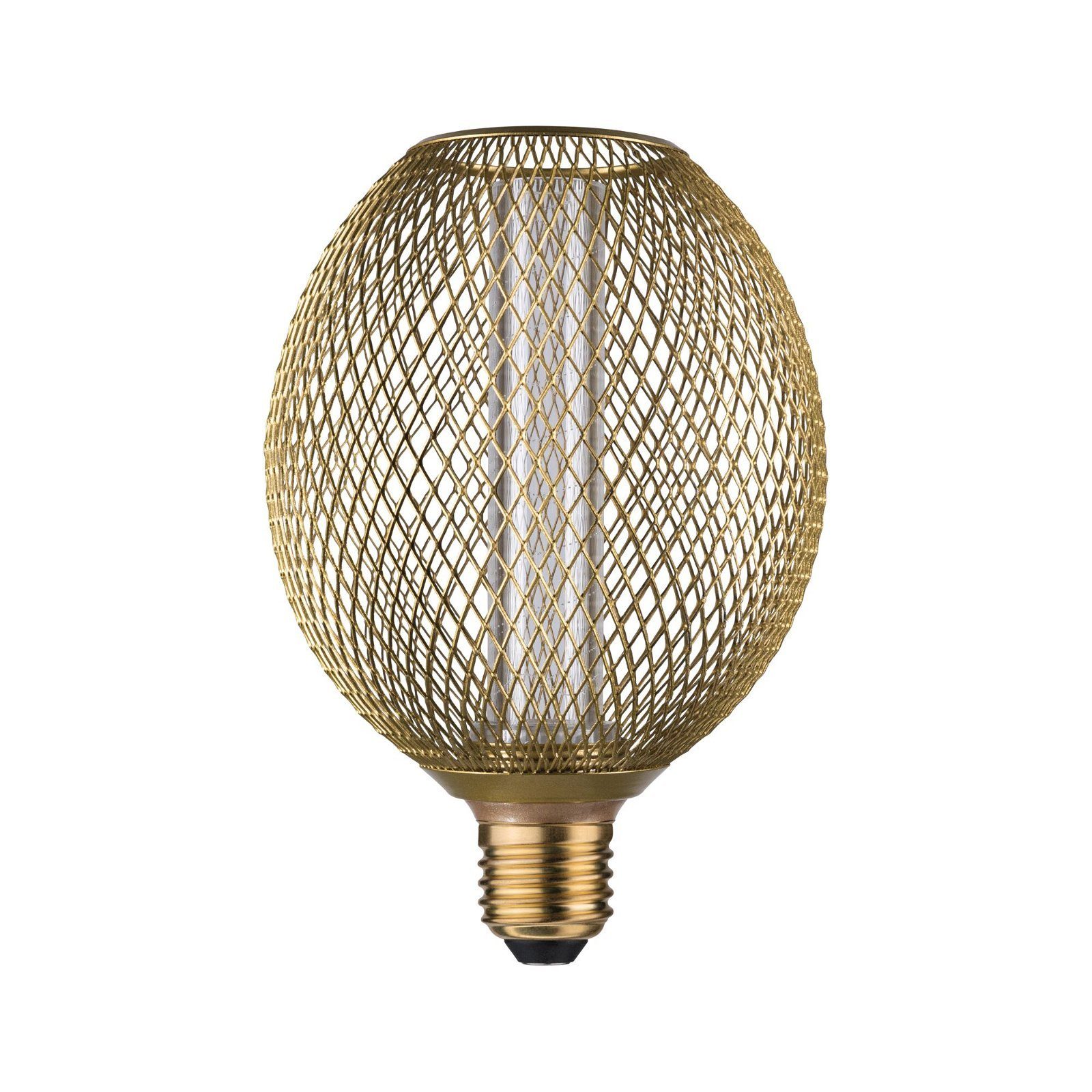 Glow Gemütliche Spiral und 200lm durch 1800K Globe Metallic Akzentbeleuchtung goldene LED-Technik 4,2W messing 230V, Paulmann LED-Leuchtmittel
