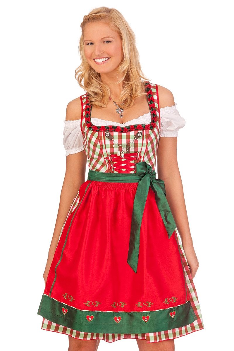 SPIETH & WENSKY Dirndl Mini Dirndl 2tlg. - RIA - rot mehr