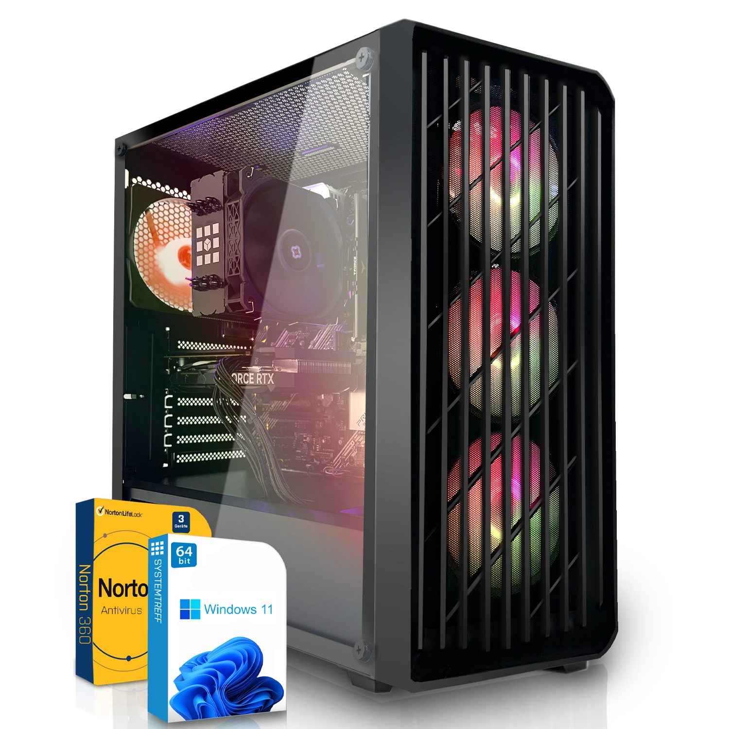 SYSTEMTREFF Gaming-PC (Intel Core i5 12600K, GeForce RTX 4060 Ti, 32 GB RAM,  1000 GB SSD, Luftkühlung, Windows 11, WLAN)