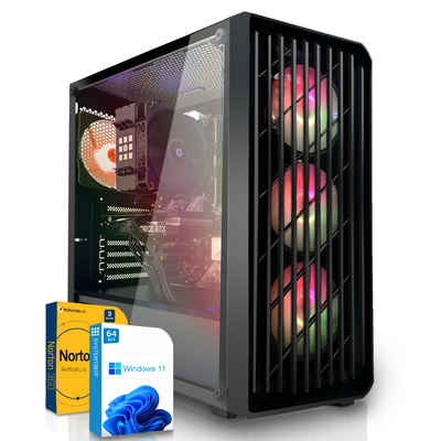 SYSTEMTREFF Gaming-PC (Intel Core i5 12400F, GeForce GTX 1650, 16 GB RAM, 512 GB SSD, Luftkühlung, Windows 11, WLAN)
