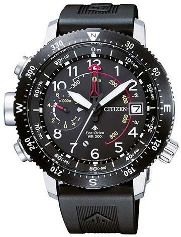 Citizen Solaruhr Promaster Altichron BN4044-15E, Armbanduhr, Herrenuhr, bis 20 bar wasserdicht, Datum, Leuchtzeiger