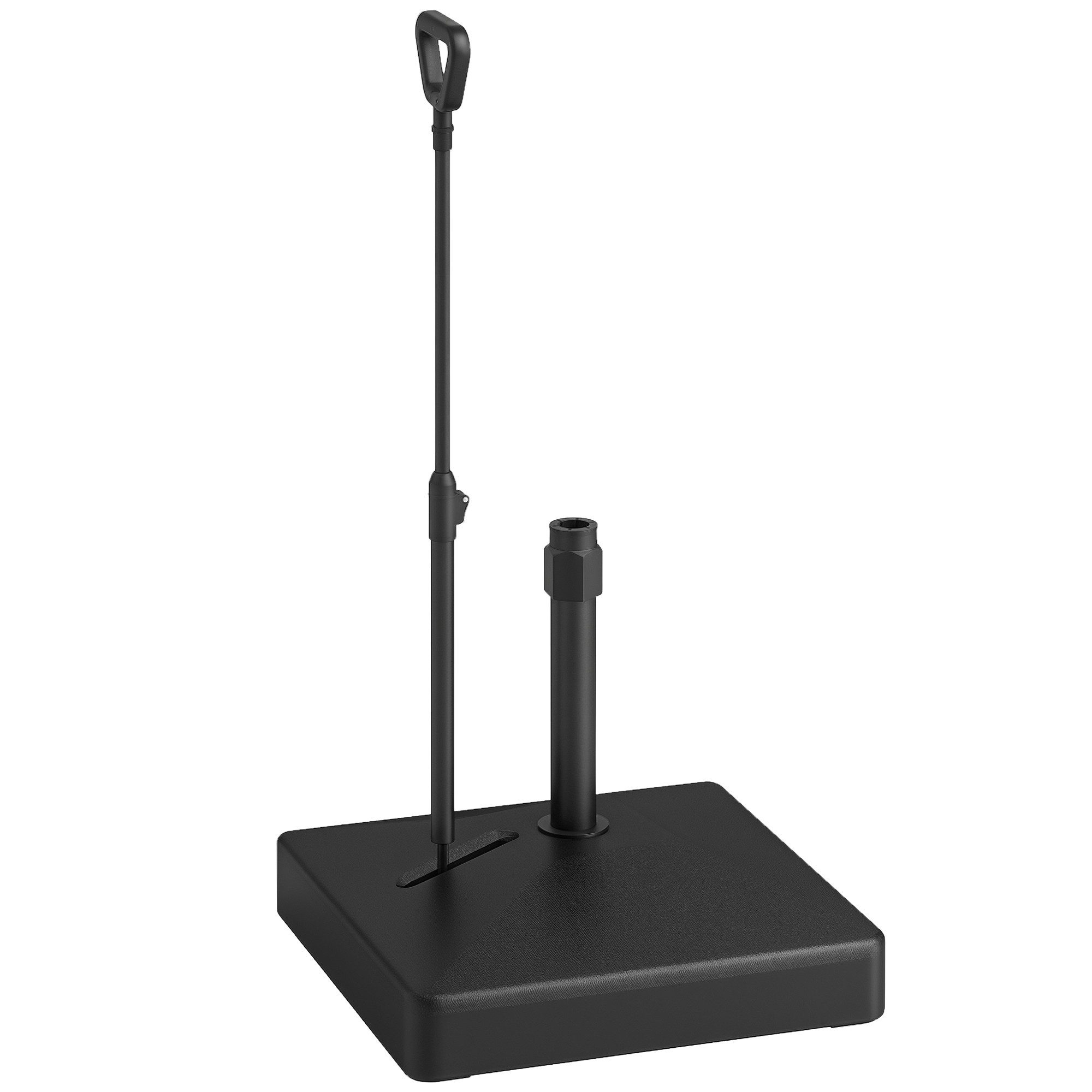 Outsunny Schirmhalter Sonnenschirmständer bis 55 kg befüllbar Schirmständer mit Rollen, für Stöcke bis Ø 48 mm, Sonnenschirmständer, 1 tlg., Schirmständer
