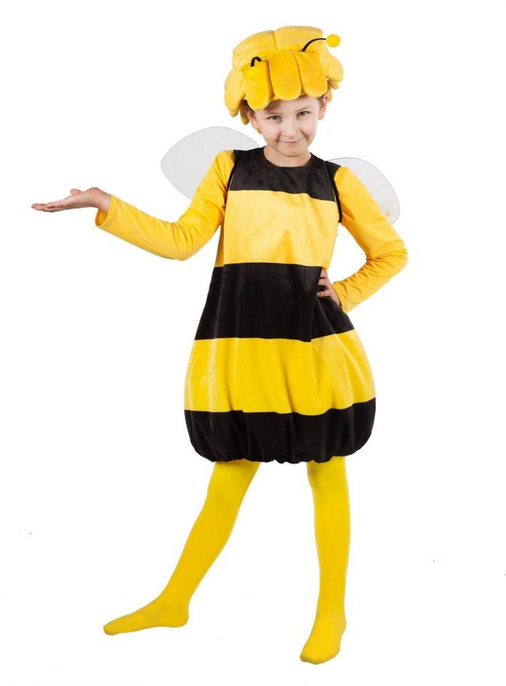 Maskworld Kostüm Biene Maja Kinderkostüm - Fasching Tierkostüm, Hochwertiges Lizenzkostüm der beliebten Biene aus der animierten TV-S