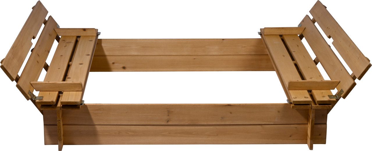 dobar Sandkasten Dobar Sandkasten mit Sitzbänken und Deckel 118 x
