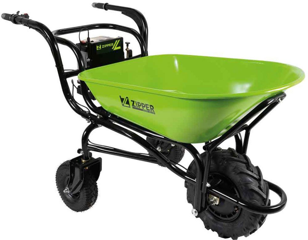 ZIPPER Motorschubkarre, 100 l, ideal für den Transport von Schüttgütern rund um Haus, Hof und Garten
