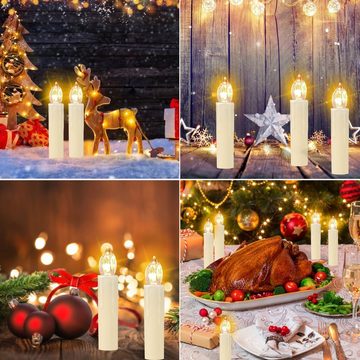 Gotoll LED-Christbaumkerzen 40er, LED Weihnachtskerzen kabellos Weihnachtsbaum Kerzen