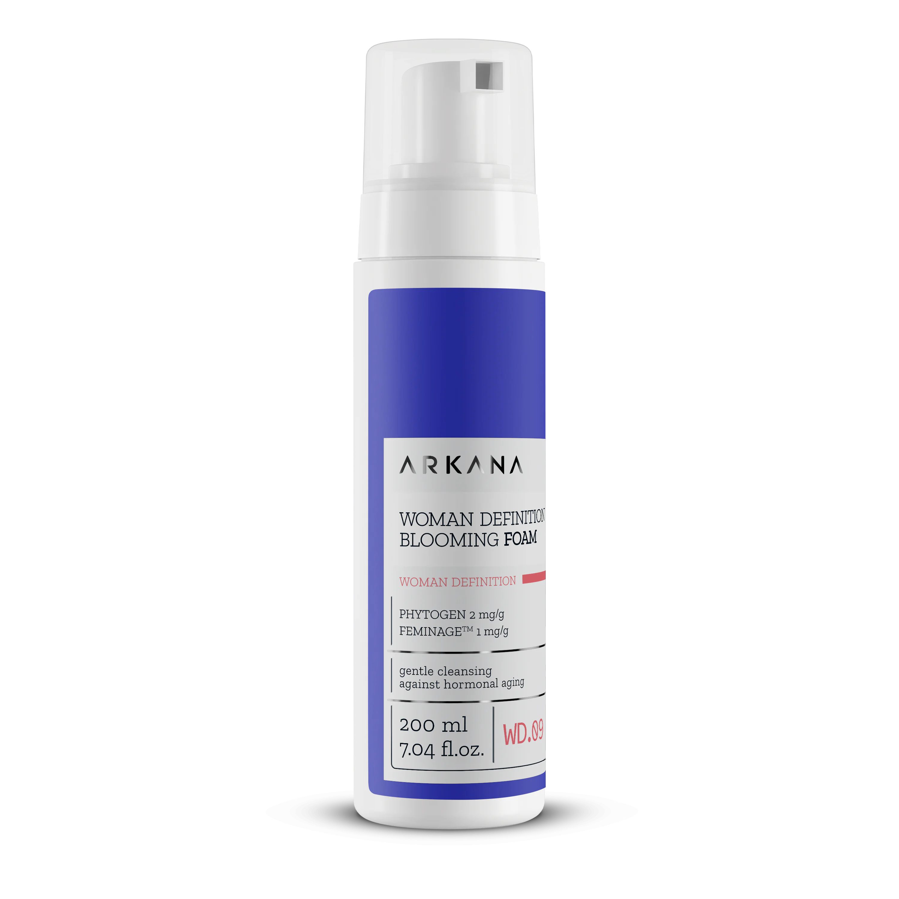 Arkana Gesichtsreinigungsgel Woman Definition Blooming Foam, Sanfter Reinigungsschaum mit pflanzlichen Phytoestrogenen