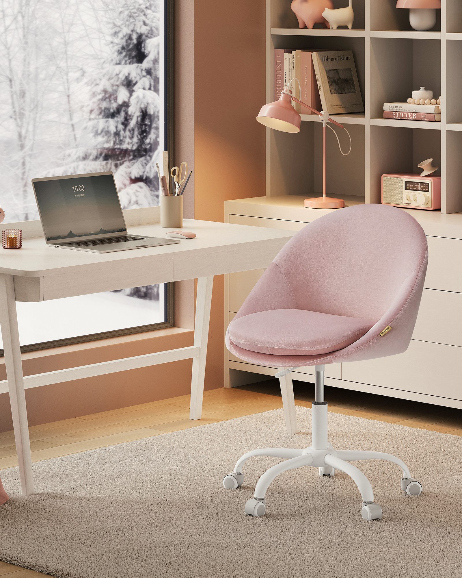 SONGMICS Bürostuhl (1 St), Schreibtischstuhl, aus Samt, für Schminktisch günstig online kaufen