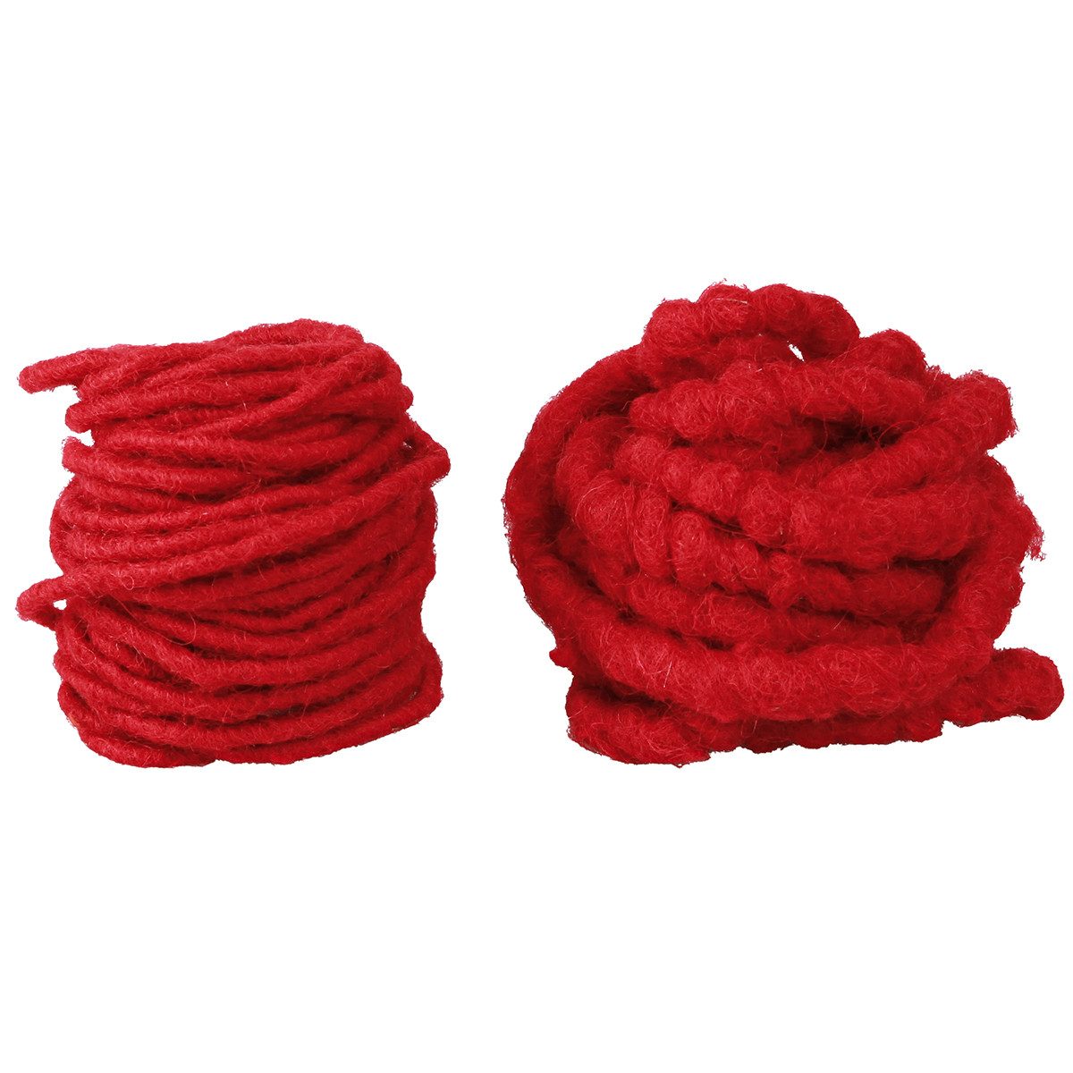 STYLIT by Lehner Wolle Filzband Rote Filzkordel Wollschnur 2er-Set DIY Projekte