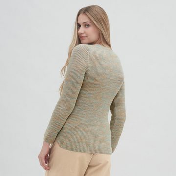 LIVING CRAFTS Strickpullover OLENA Sommer-Pullover im attraktiven Mouliné-Dessin