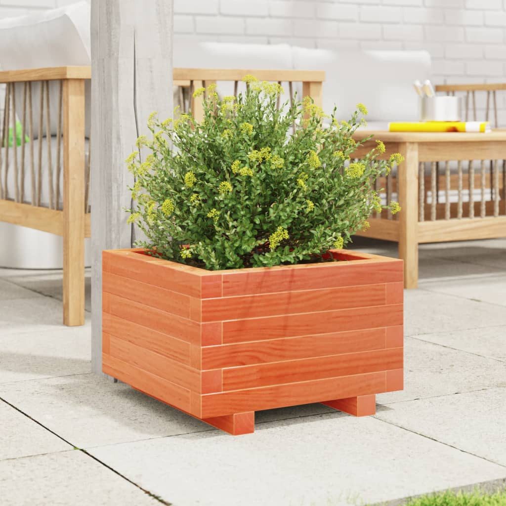 vidaXL Blumentopf Pflanzkübel Wachsbraun 40x40x26,5 cm günstig online kaufen