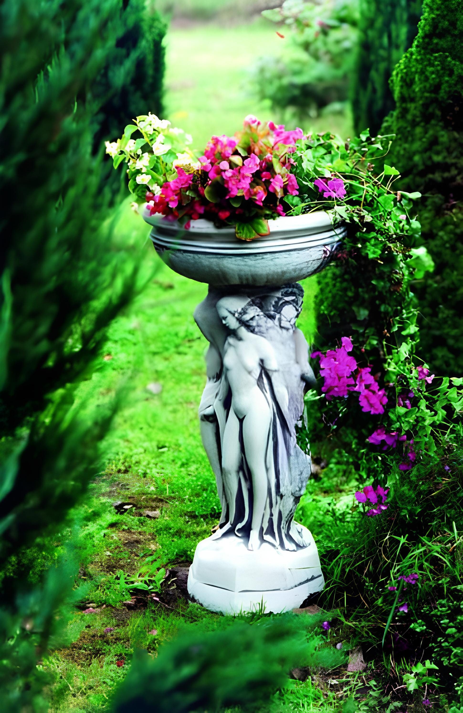 JVmoebel Плантатор Blumenkübel Pflanz Kübel Dekoration Figur Garten Vasen (Pflanzkübel), Made in Europa