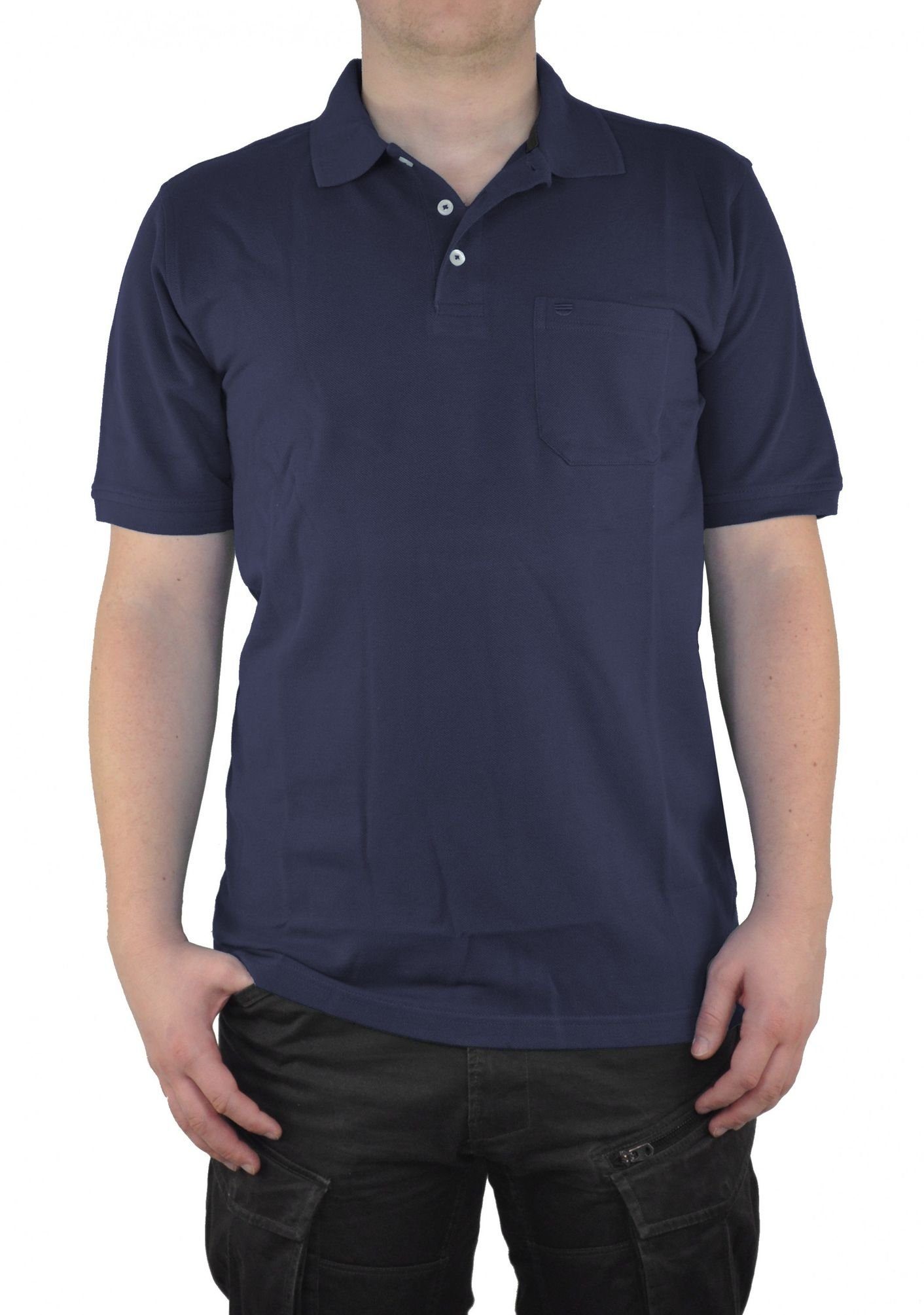 Poloshirt Piqué Redmond Polo-Shirt Blau(12)