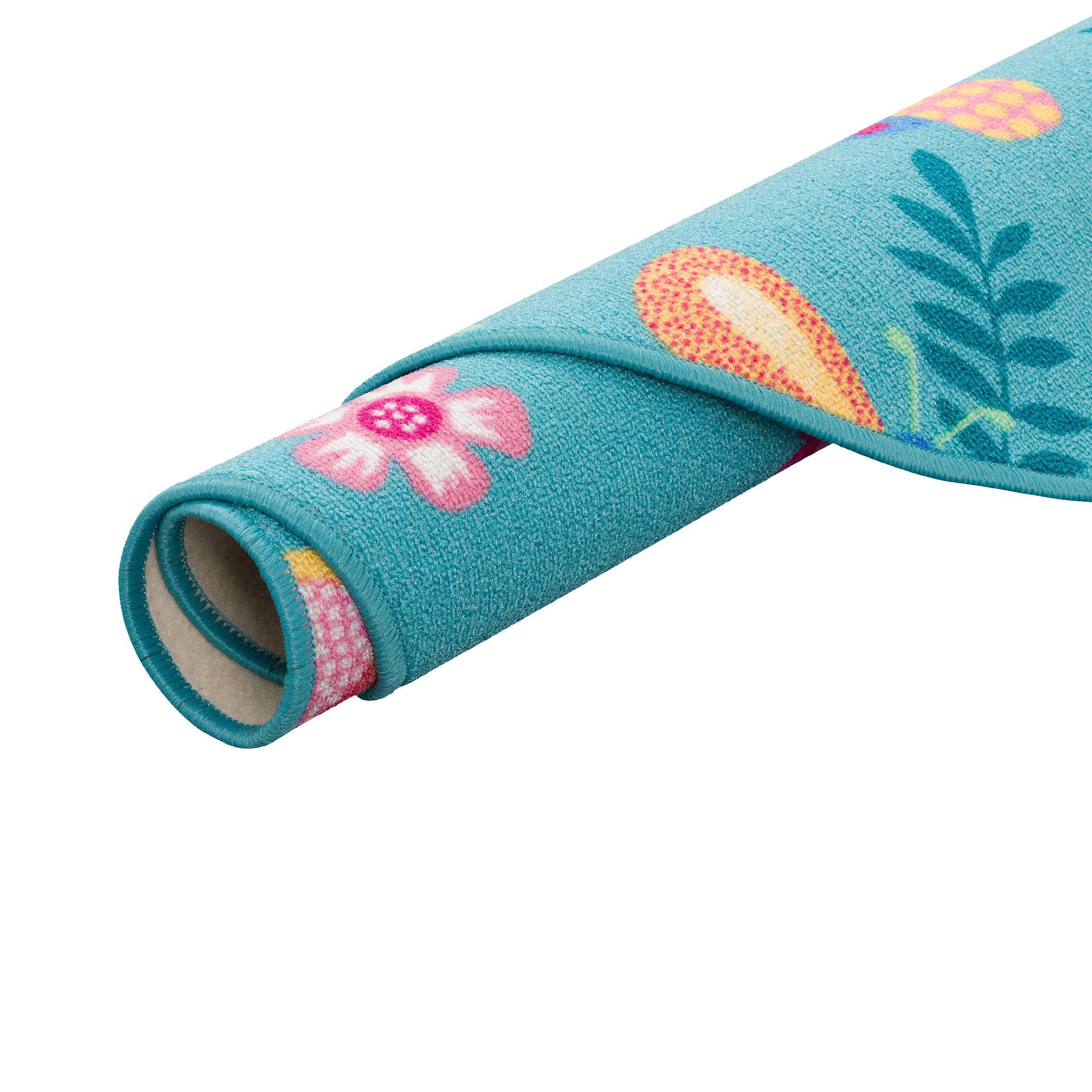 Snapstyle Kinderteppich Kinder Spiel Teppich Schmetterling Rund, Rund, Höhe: 4 mm