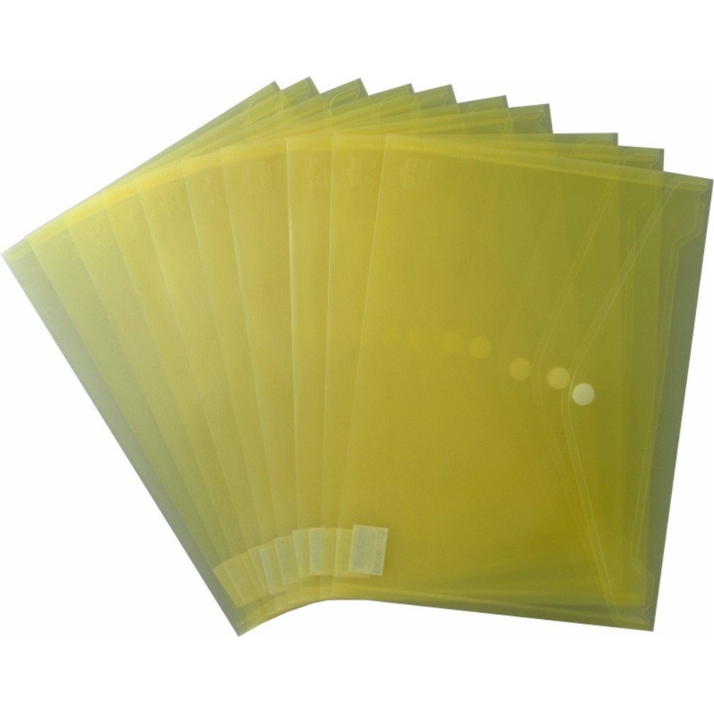 EXXO by HFP Organisationsmappe 10 Stück Dokumententaschen A4 aus PP (10-St), mit Klappe und Klettverschluss