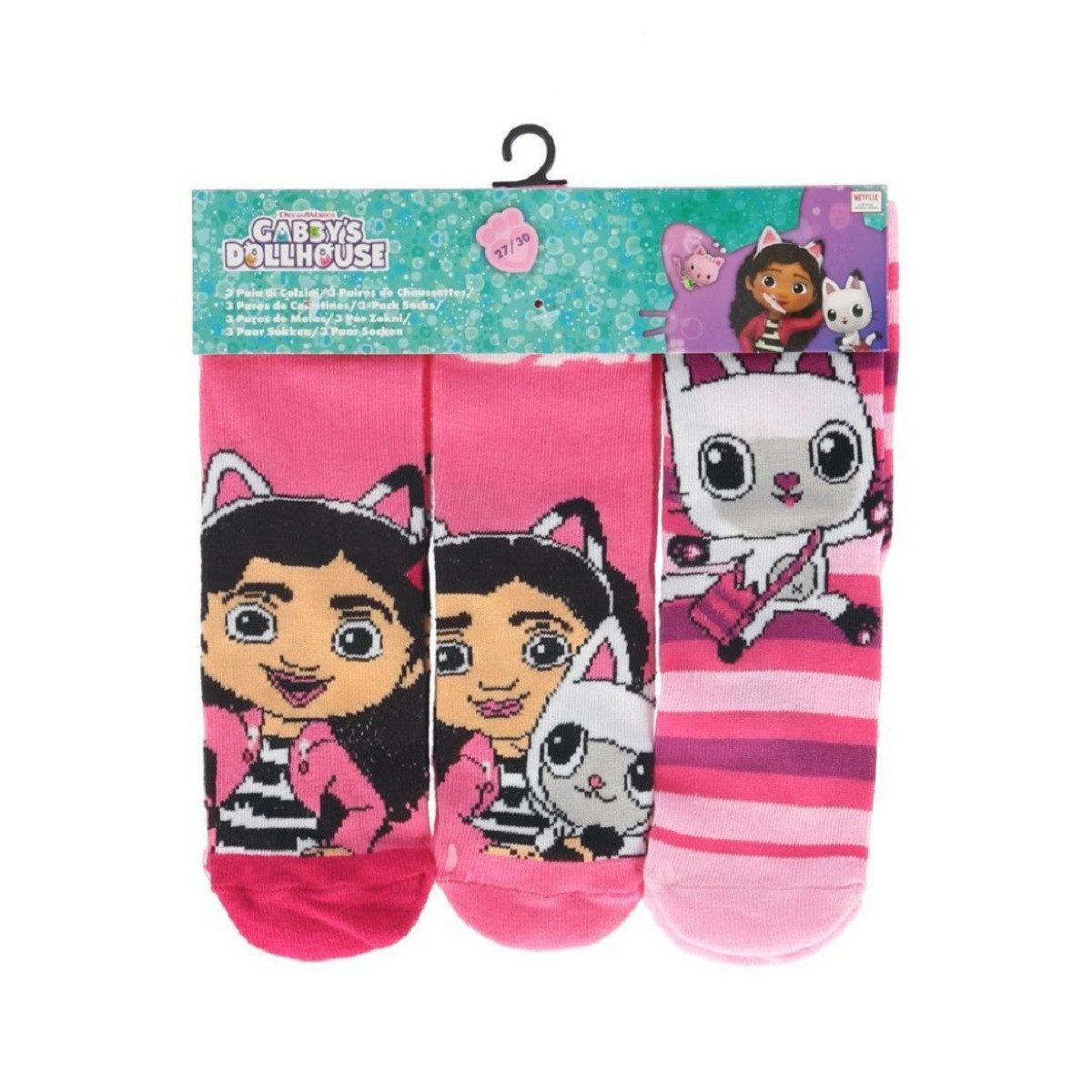 Gabby's Dollhouse Socken 3er-Pack Socken Perfekt für Fans der Serie günstig online kaufen