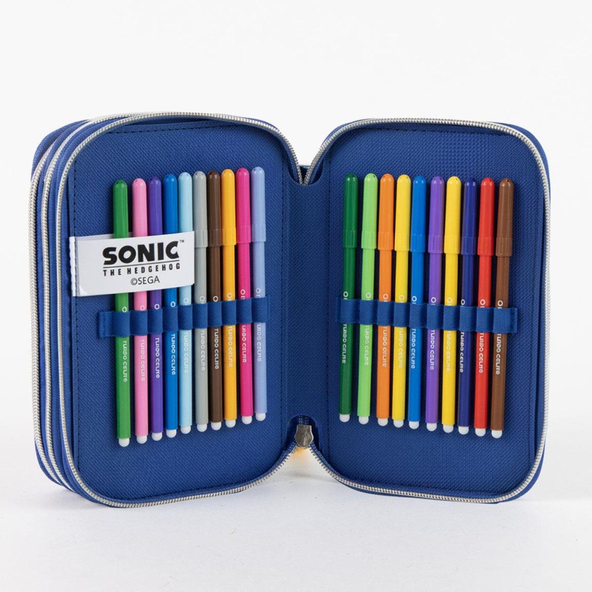Sonic The Hedgehog Federmäppchen mit Inhalt Kinder Schule Freizeit Zubehör, (1-tlg)
