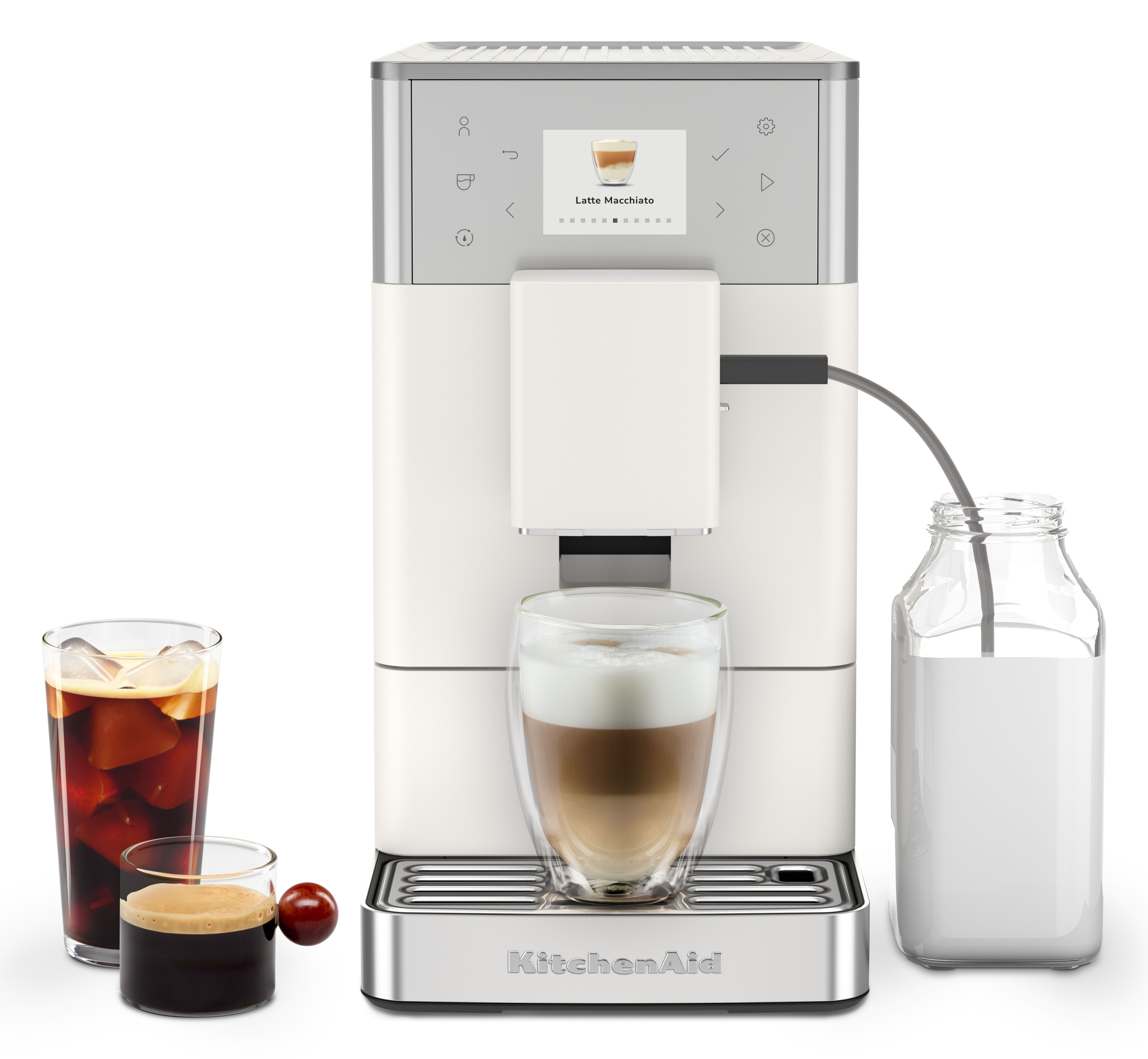 KitchenAid Kaffeevollautomat 5KES8453EPL, QuietGrind-System: ermöglicht eine leise Zubereitung bei jeder Tasse
