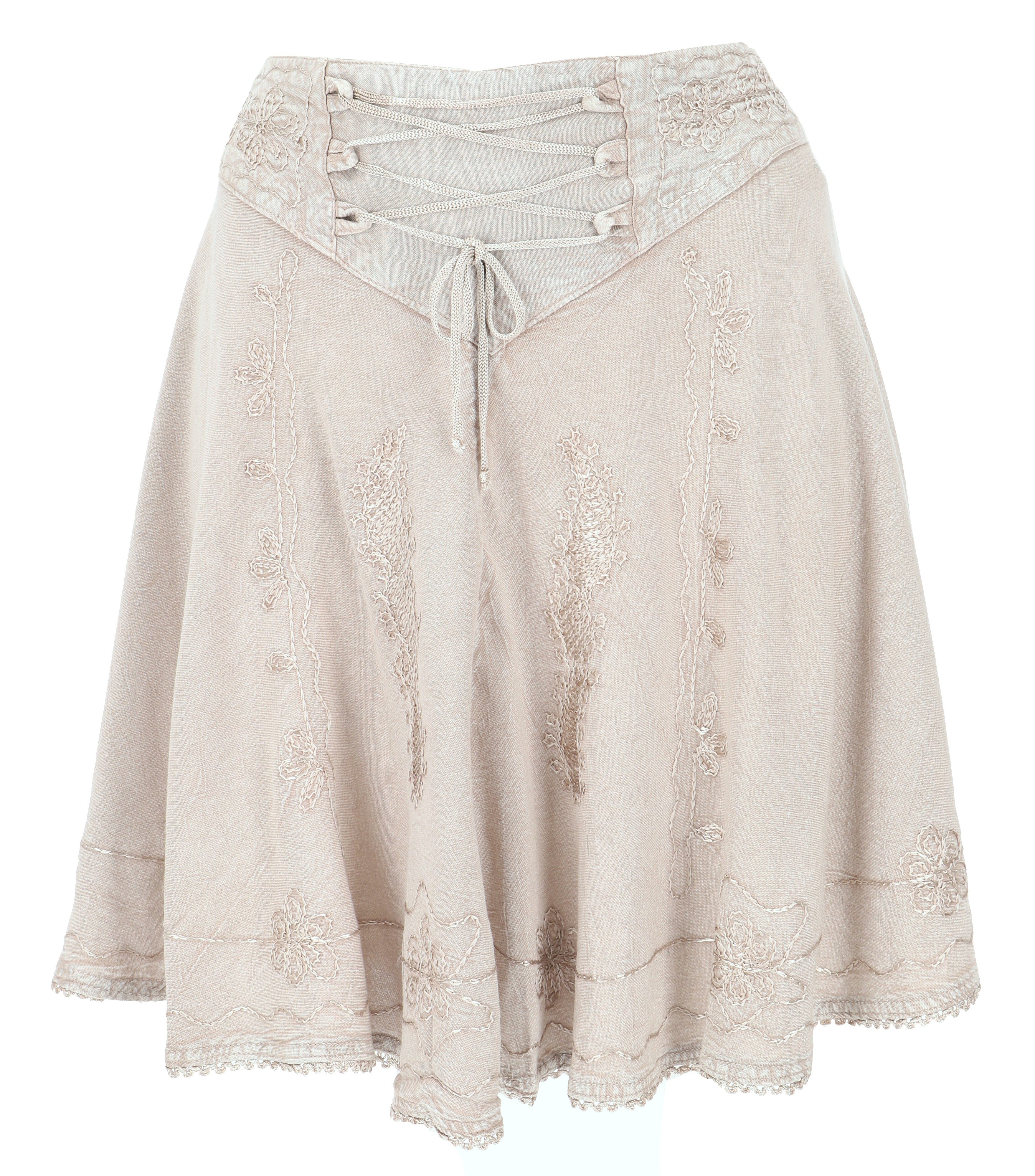 Guru-Shop Minirock Bestickter Boho Minirock - günstig online kaufen