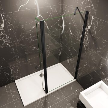 duschspa Duschwand ESG Glaswand + Flipper-Panel Duschtrennwand Walk in Dusche, Einscheibensicherheitsglas, Sicherheitsglas, (Set), Glas, Nano Glas
