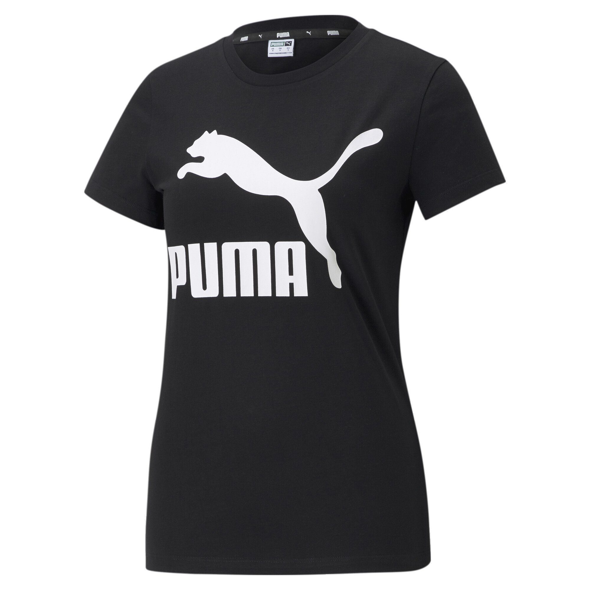 PUMA T-Shirt Classics T-Shirt Logo Black Damen