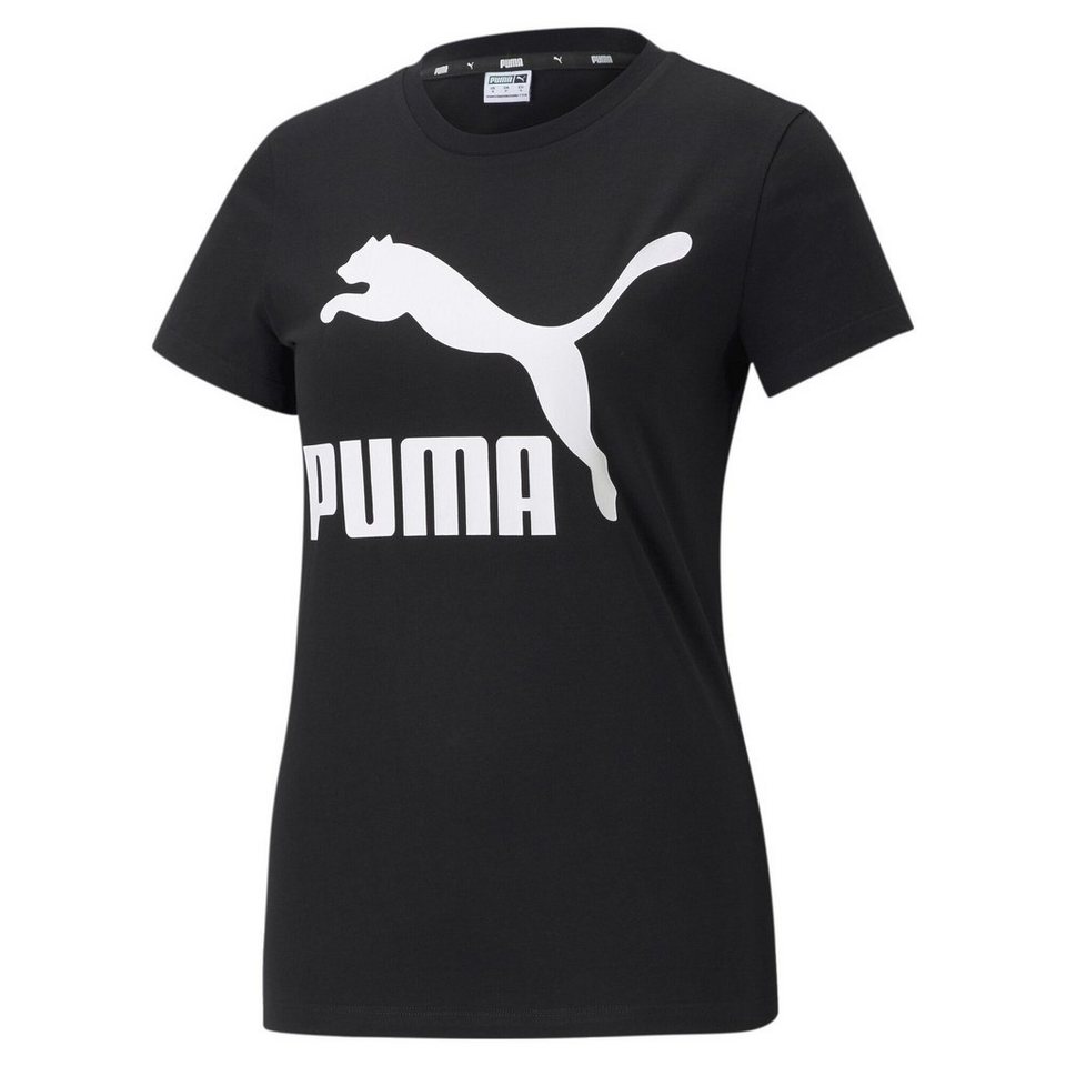 PUMA T-Shirt Classics Logo T-Shirt Damen, PUMA Archive No. 1 Logo als  Gummiprint mittig auf der Brust