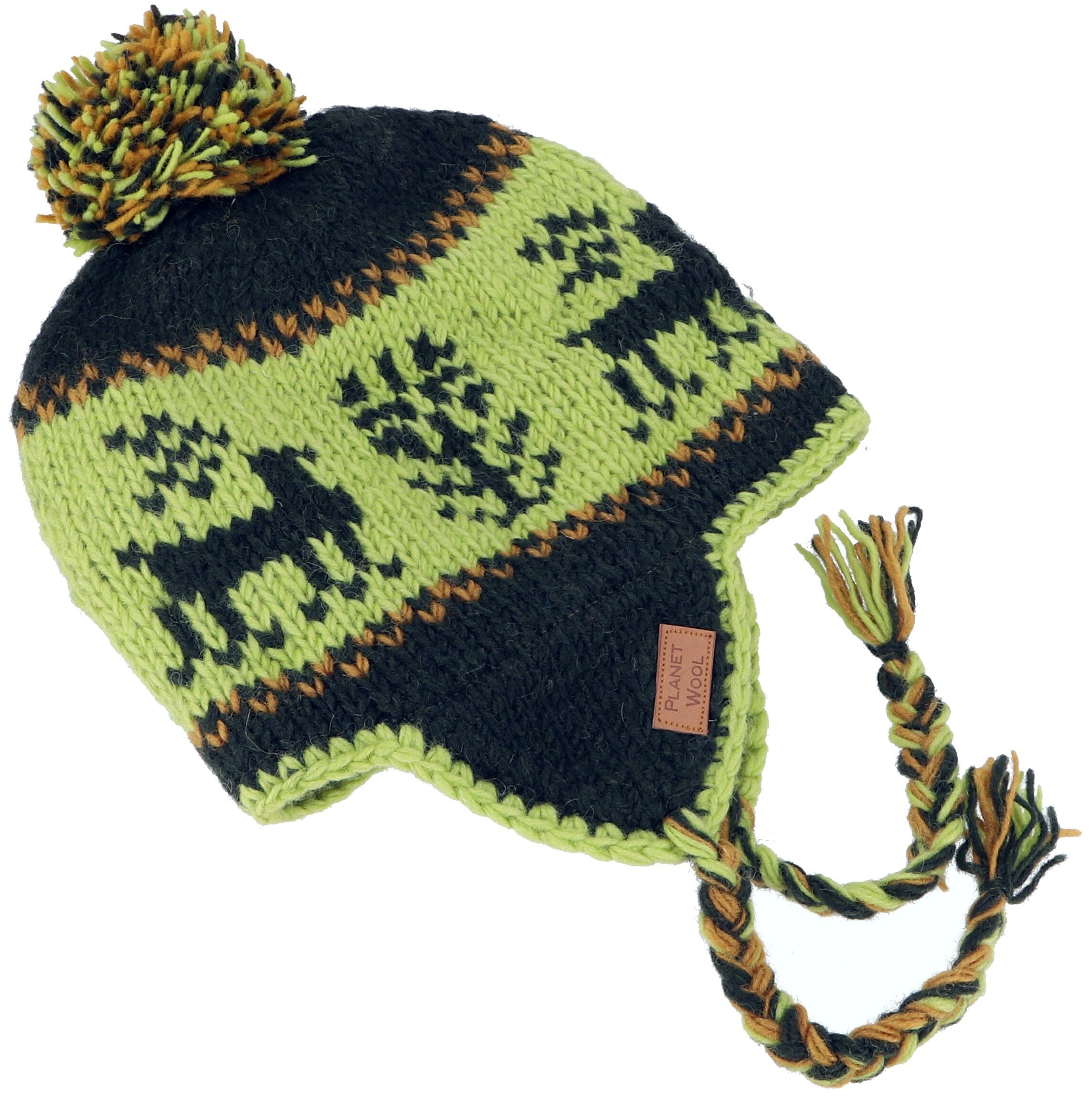 Guru-Shop Strickmütze Wollmütze mit Ohrenklappen, Norwegermütze,.. günstig online kaufen