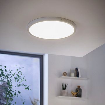 EGLO Aufbauleuchte FUEVA 1, LED fest integriert, Warmweiß, schlankes Design, nur 3 cm hoch, Durchm. 50 cm