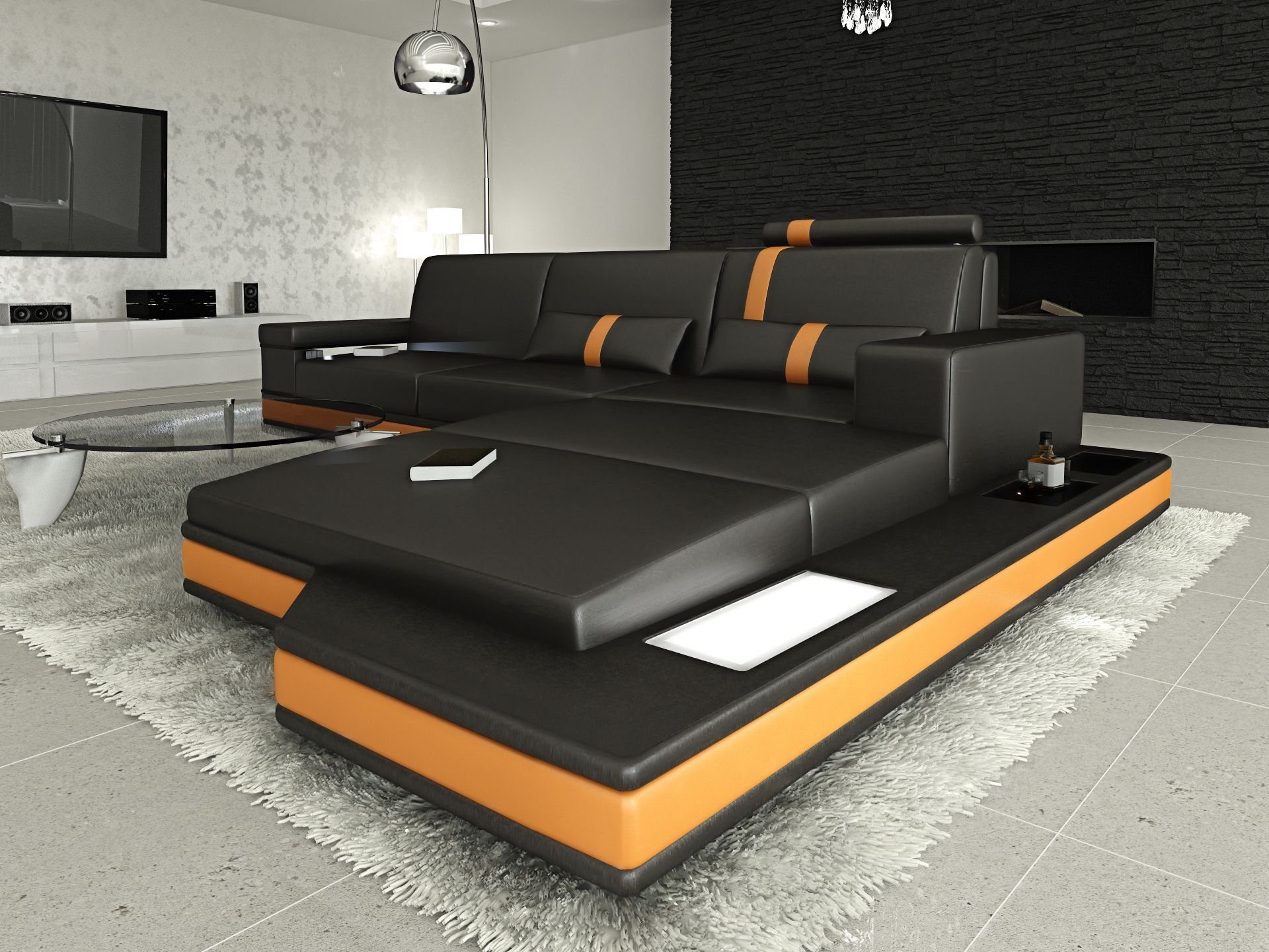Sofa Dreams Ecksofa Ledercouch Leder Sofa günstig online kaufen