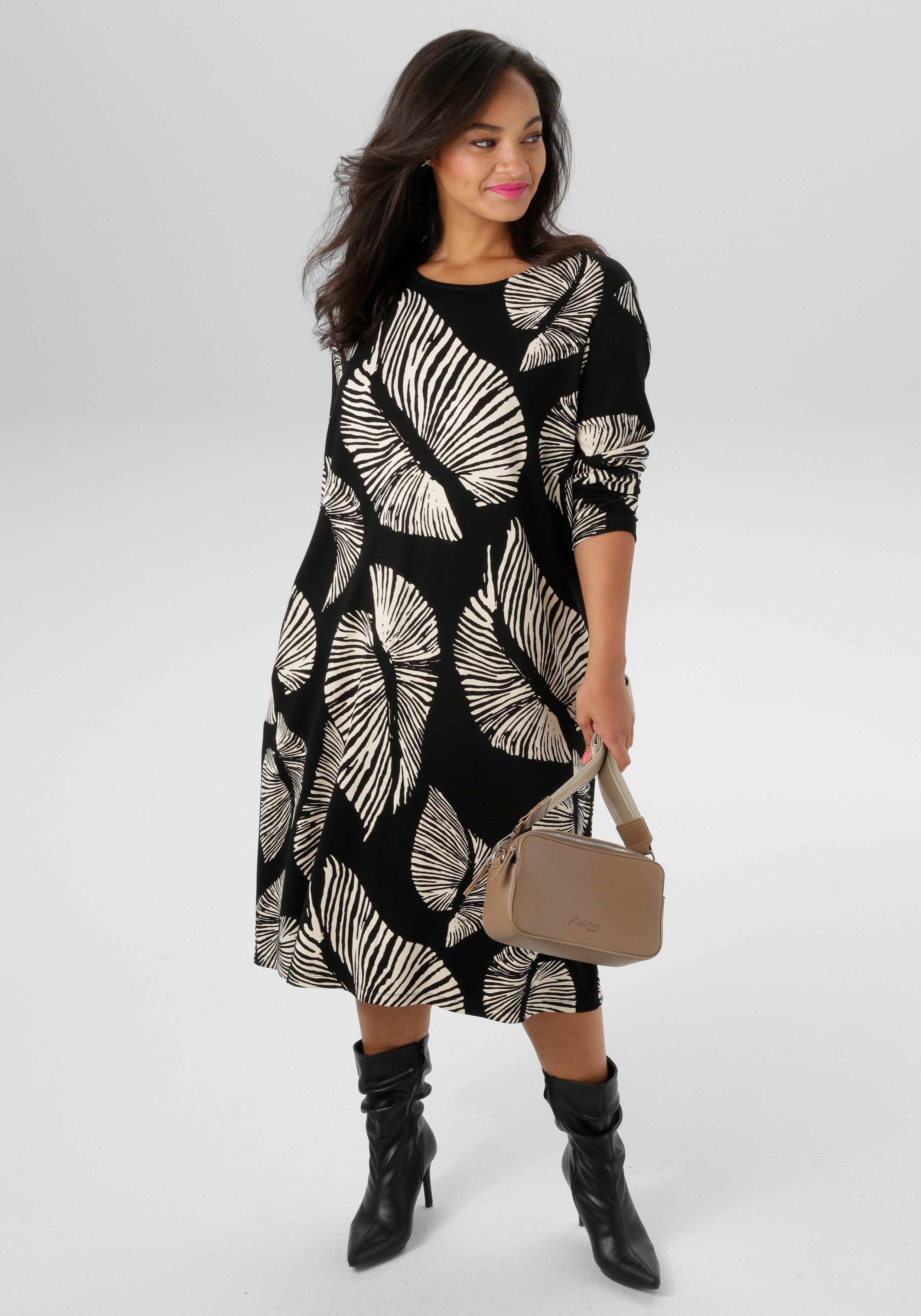 Aniston PLUS Jerseykleid aus weicher Milano Rib-Qualität günstig online kaufen