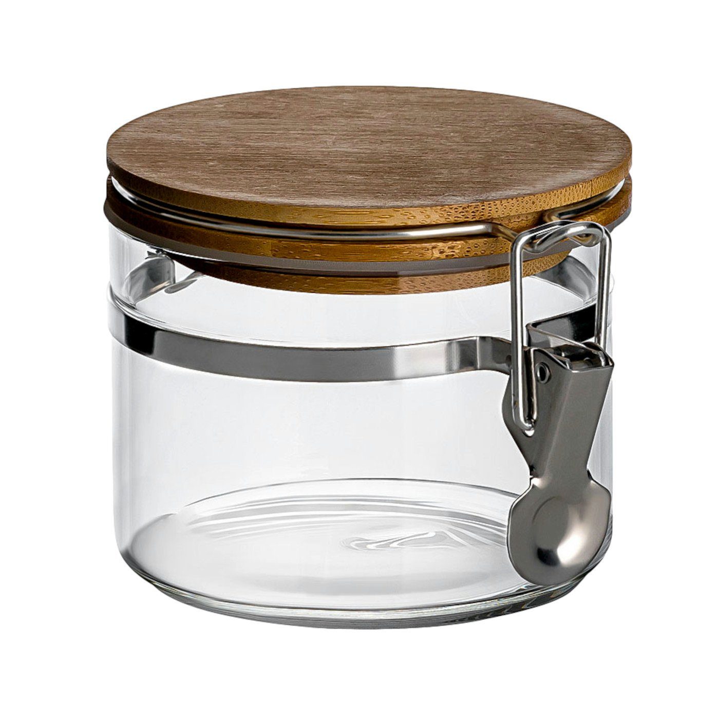 aus - gouveo aus (3-tlg), Vorratsdosen Glas, Bügelverschluss 400 Vorratsglas mit ml Borosilikatglas Borosilikatglas