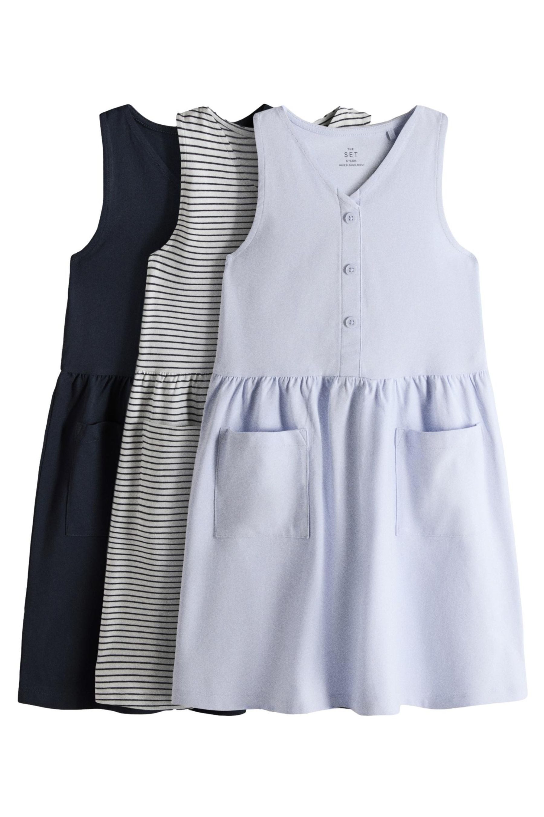Jerseykleid The Set Ärmellose Kleider mit Taschen, 3er-Pack