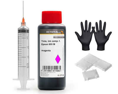 OCTOPUS Fluids Druckertinte, Ink comp. f. Epson 603, Expression Home XP-2100, 3100, Nachfülltinte (für Epson, 1x 250 ml, Nachfülltinte 603)