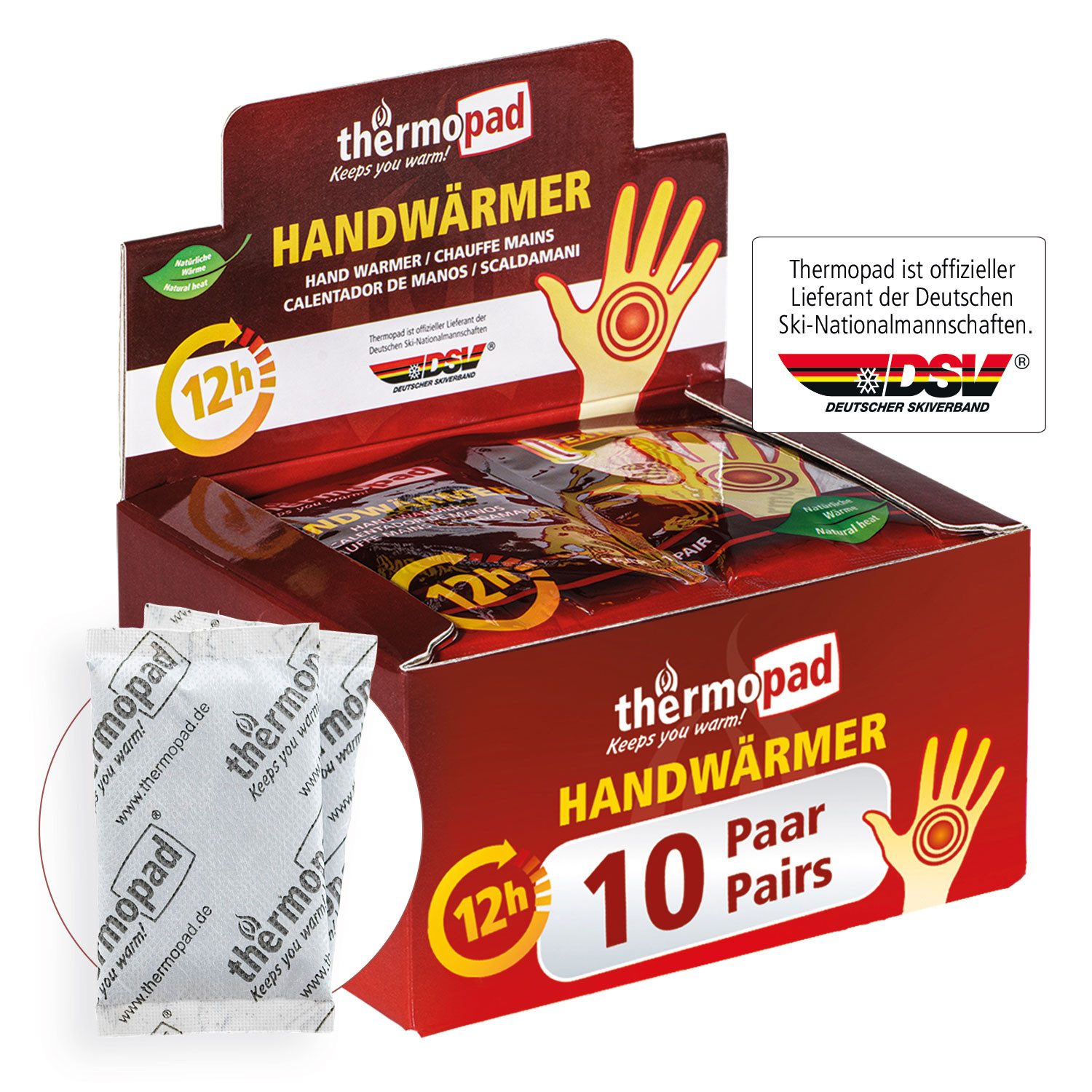 Thermopad Handwärmer 10 Paar Thermopad Handwärmer, 10-tlg., luftaktiviert, sofort einsatzbereit, ideal in Handschuhen
