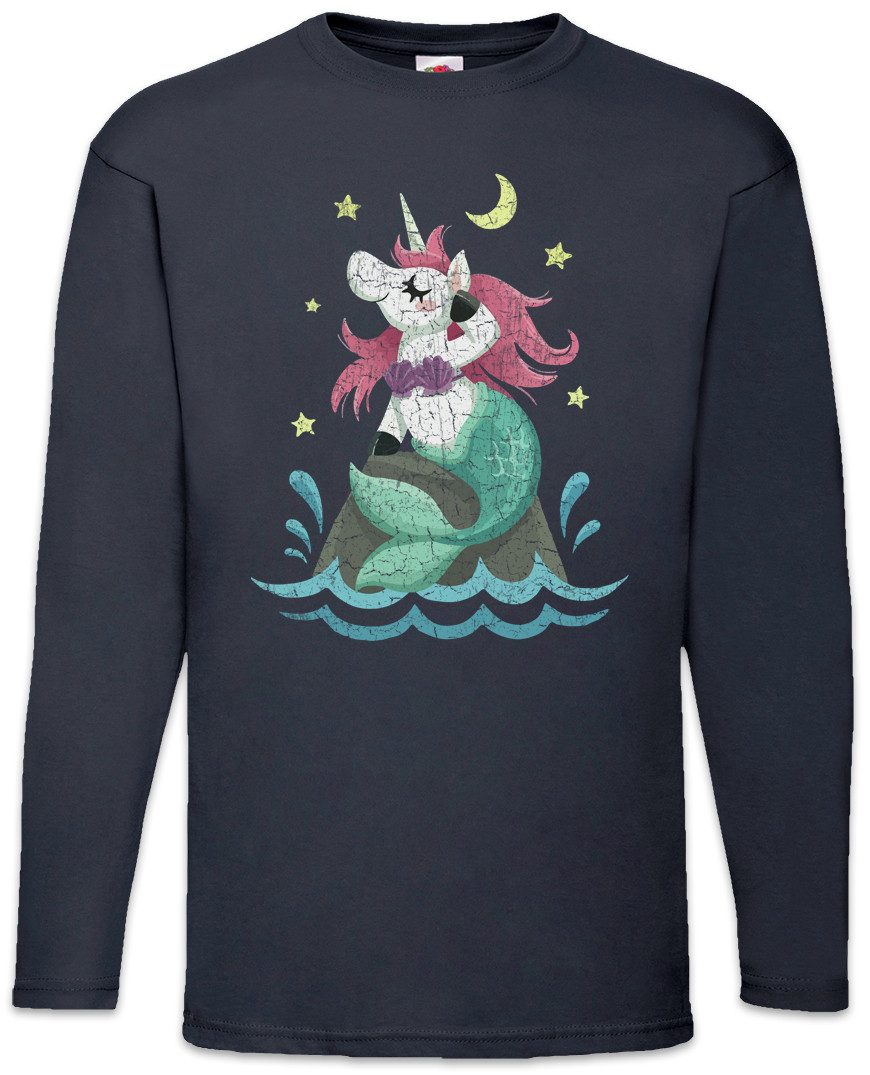 Langarmshirt Unimaid Night Langarm T-Shirt Einhorn Unicorn Meerjungfrau MC Disco
