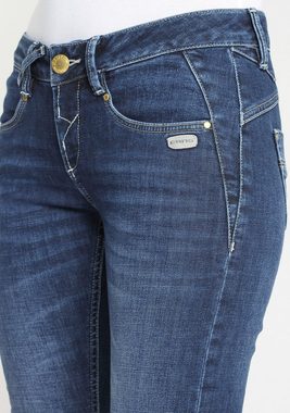 GANG Skinny-fit-Jeans 94NELE mit Rundpasse und seitlichen Dreieckseinsätzen f. e. tolle Silhouette