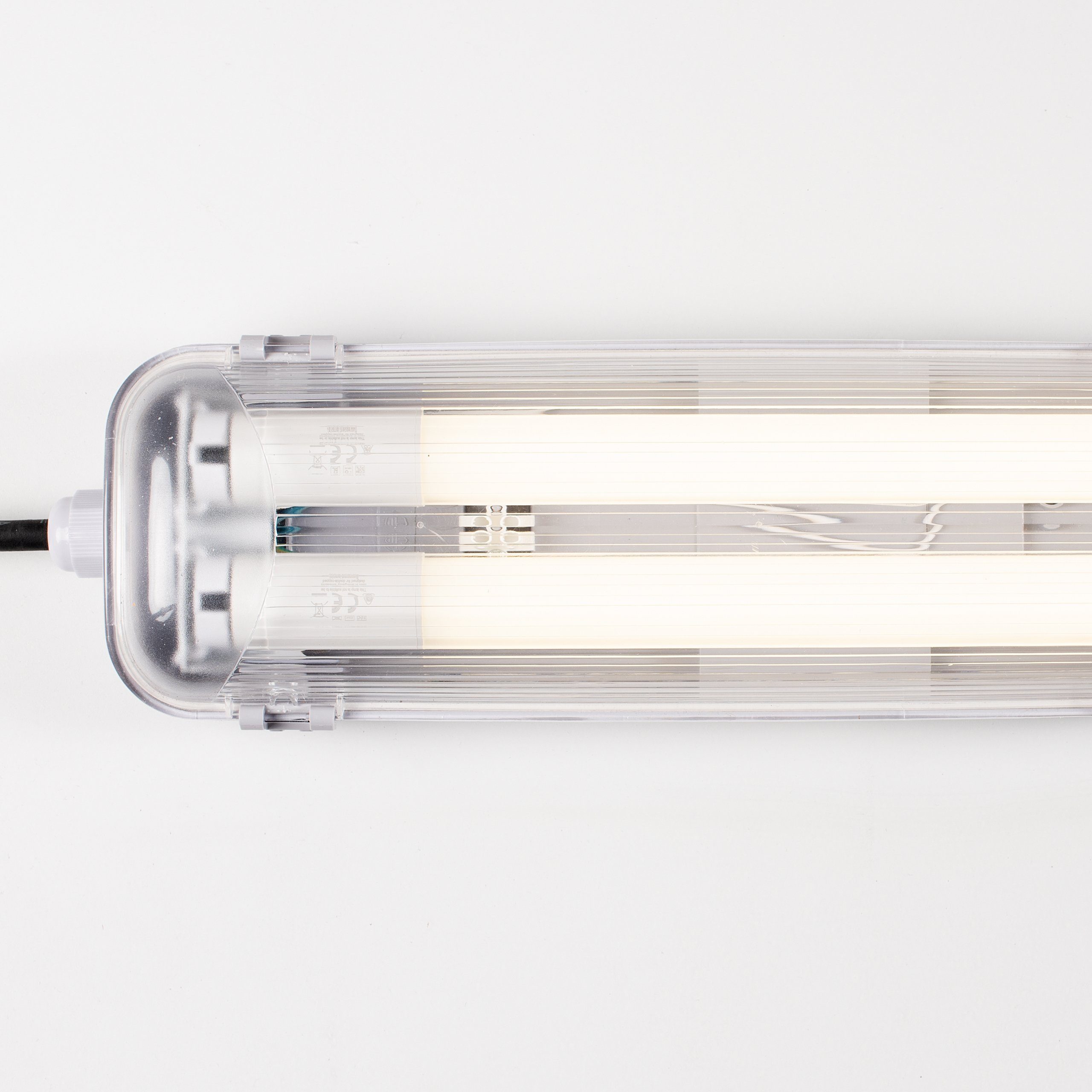 neutralweiß Deckenleuchte LED's IP65 mit cm 2x LED-Röhren LED, 2400113_04 120 LED Basic 18W light Feuchtraumleuchte,