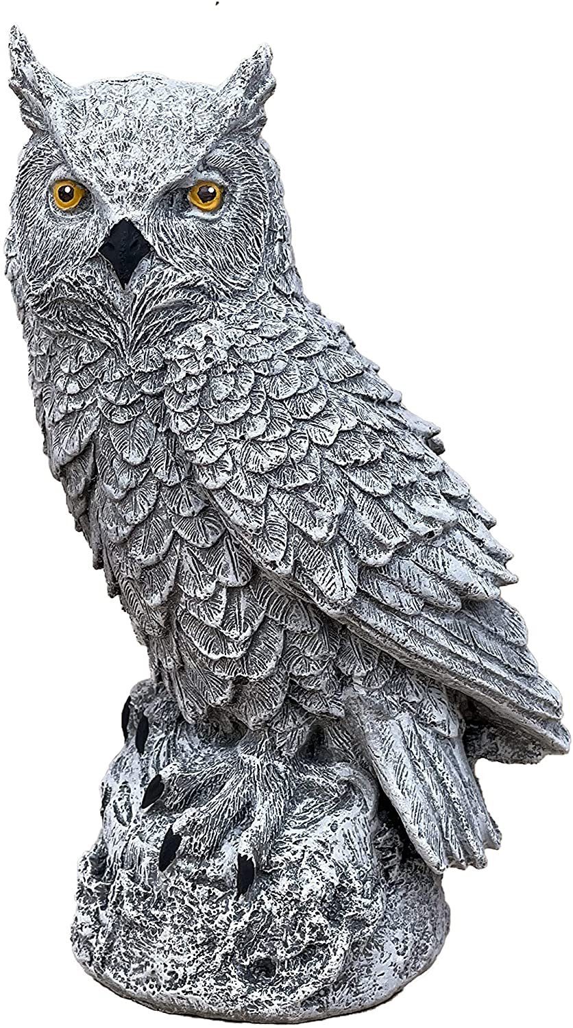 Stone and Style Gartenfigur Frostfeste Steinfigur kleiner Uhu