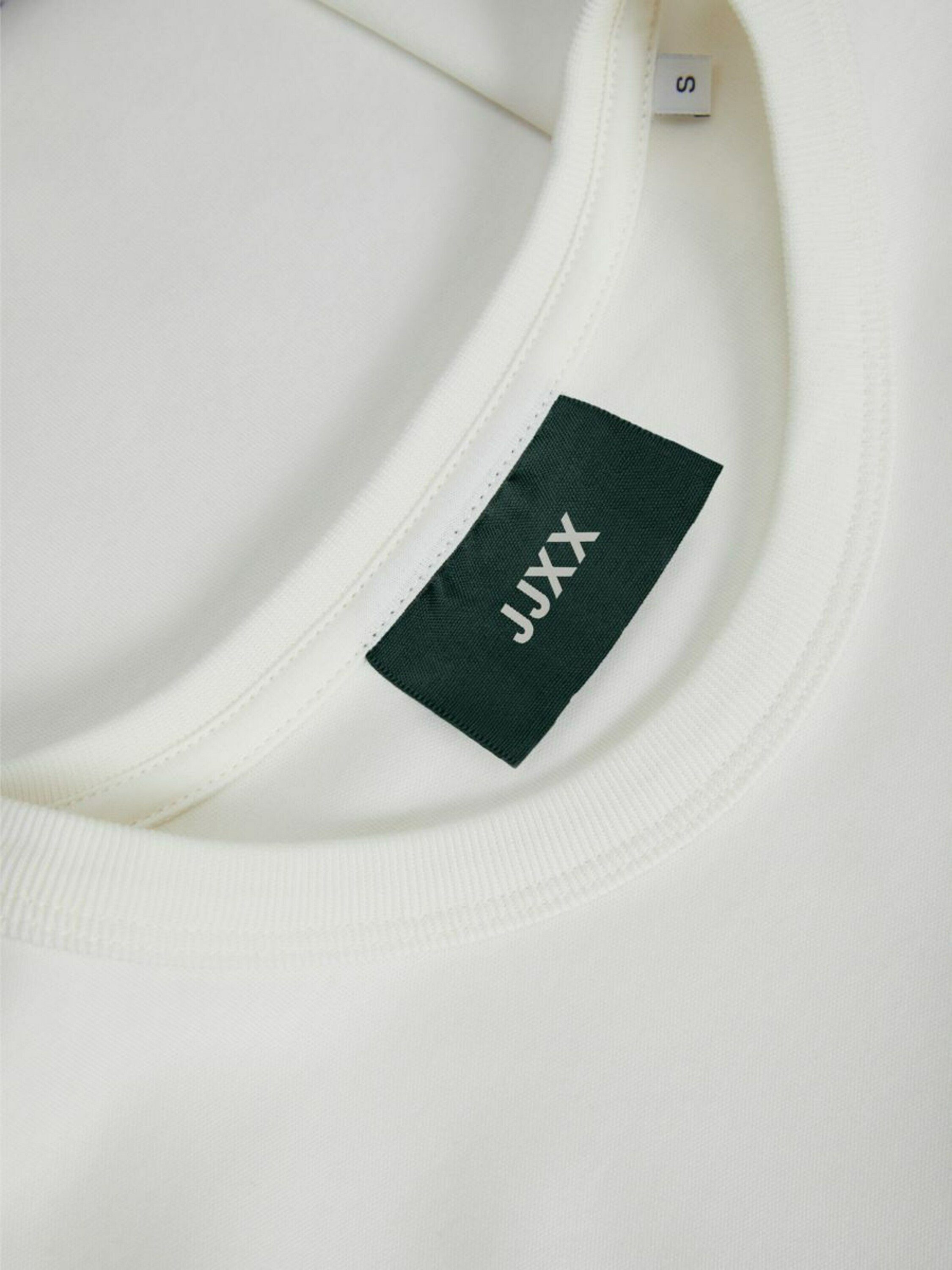 T-Shirt (1-tlg) Jones & Jack Caroline Details weiß Plain/ohne JJXX