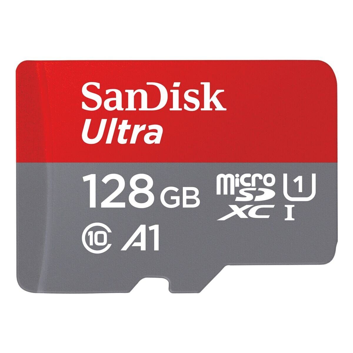 Sandisk Ultra Speicherkarte (128 GB, 140 MB/s Lesegeschwindigkeit, inklusive SD-Adapter)