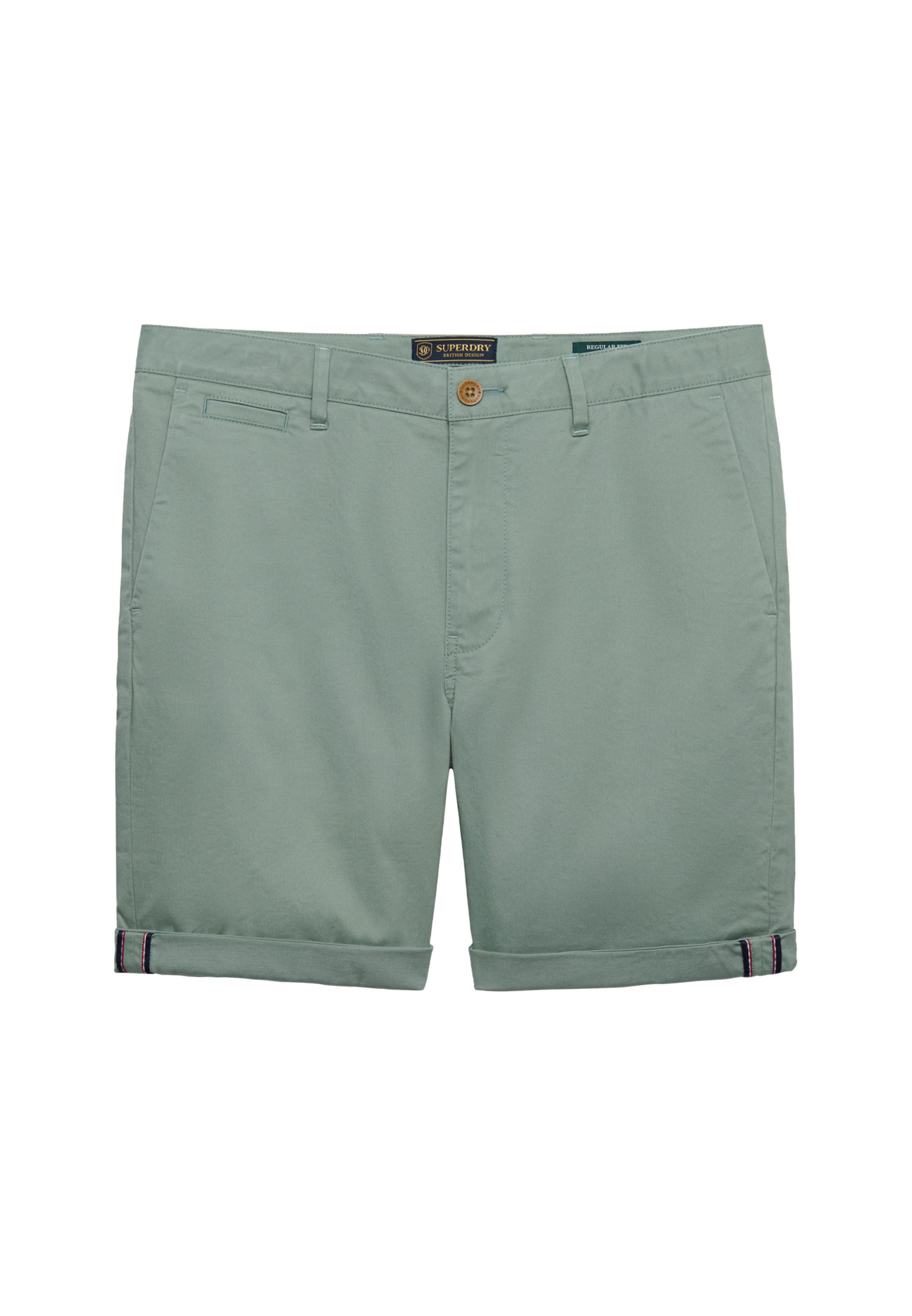 Superdry Chinoshorts PREMIUM REGULAR CHINO SHORT aus Baumwollmischung mit Elasthan, Relaxed Fit, unifarben, knielang – Bild 5 von 5