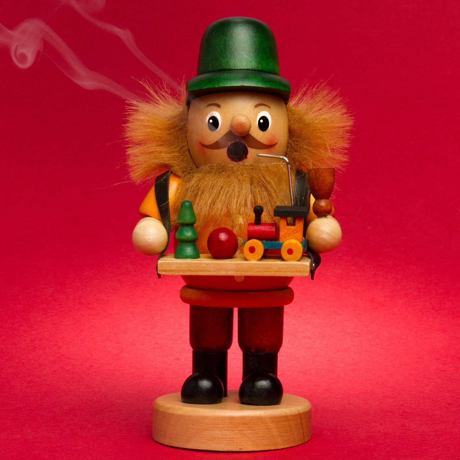 SIKORA Weihnachtsfigur RM-B B13 aus Spielzeughändler gelb Räuchermännchen verschiedene Motive Holz 