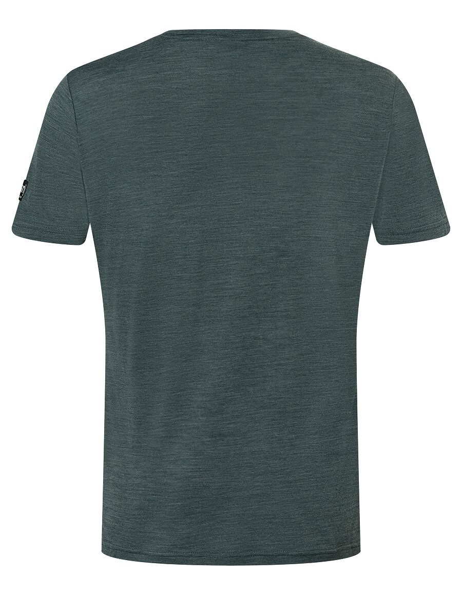 SUPER.NATURAL T-Shirt Graphic Paradise - Merinowollmix - urban chic grün Herren