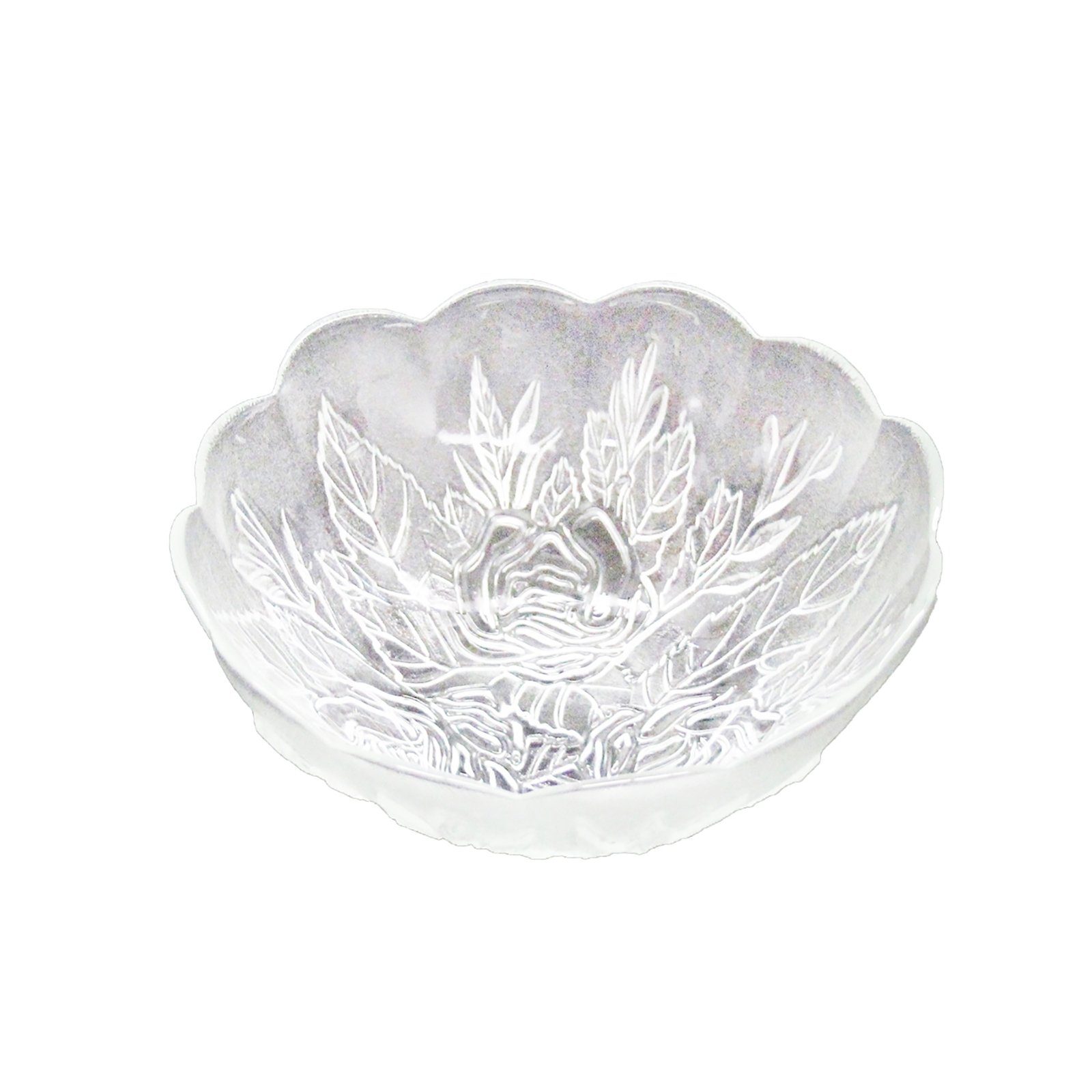Kuchenteller Dekoschale Neuetischkultur Glas Rosen-Ornamente, Schale Glasschale aus