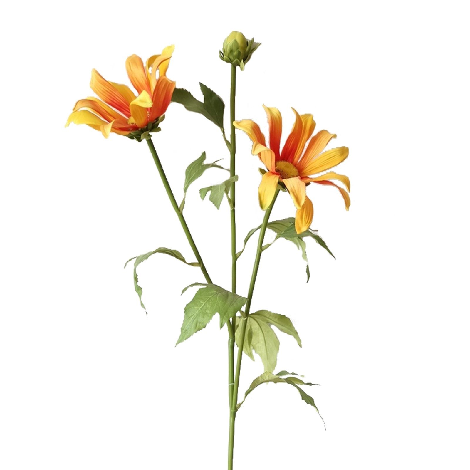 Kunstblume HTI-Living, 74 Kunstblume cm Höhe cm Flora Frühlingsblume unbekannt, Orange 74